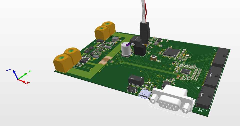 Industrial 16S BMS PCB — power and control side, STM32 architecture with EMC protections